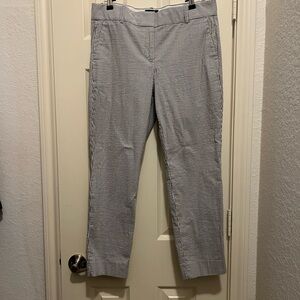 J. Crew Straight Pants in Navy and White